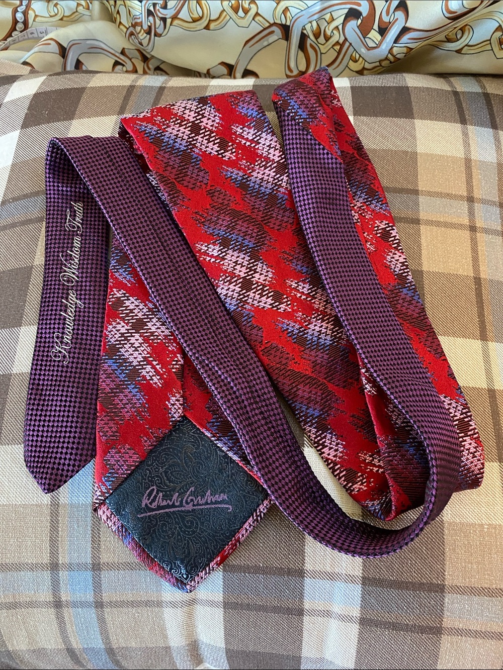 Robert Graham 💯 Silk Textured Vibrant Luxurious Tie NWOT Made in USA 🇺🇸